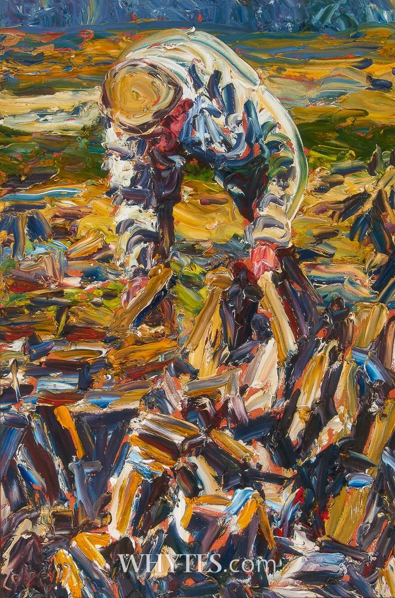 FOOTING TURF by Liam O'Neill, oil on canvas, sold Dec 2024
