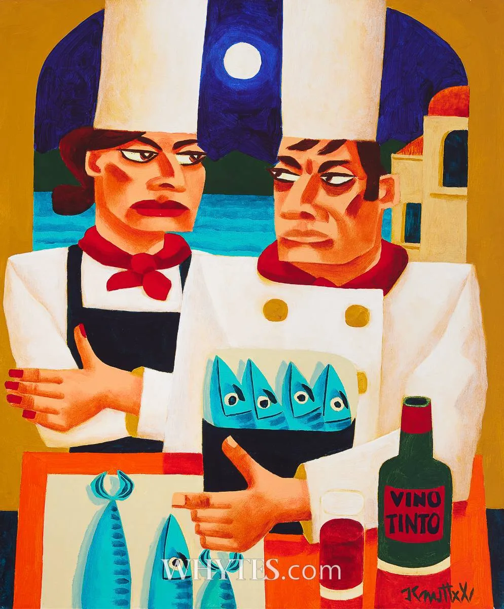 EVENING SHIFT by Graham Knuttel, oil on canvas, sold Dec 2024