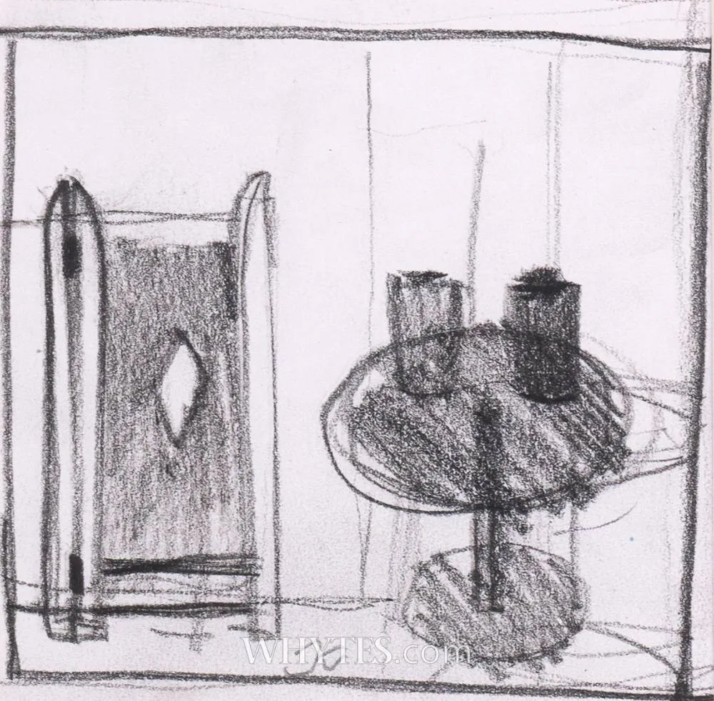 INTERIOR by Graham Knuttel, charcoal, offered Oct 2024