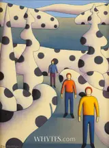 Alan Kenny, POLKASCAPE WITH THREE FIGURES