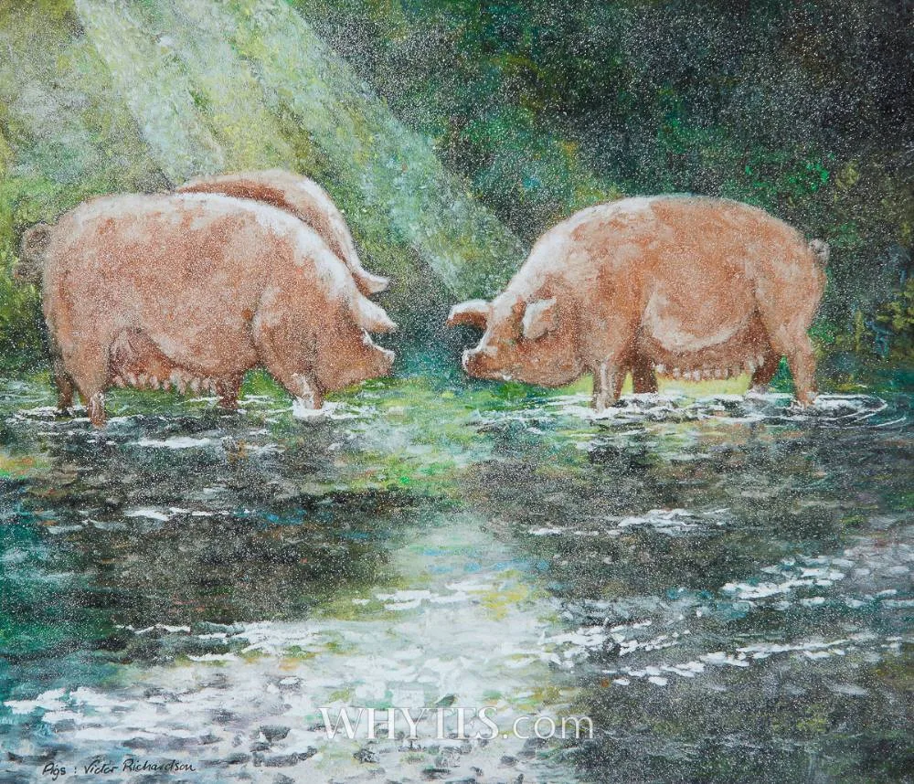 Victor Richardson, PIGS, mixed media