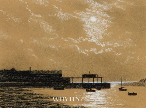 Ciaran Clear, ROGERSTOWN PIER, RUSH, COUNTY DUBLIN, crayon