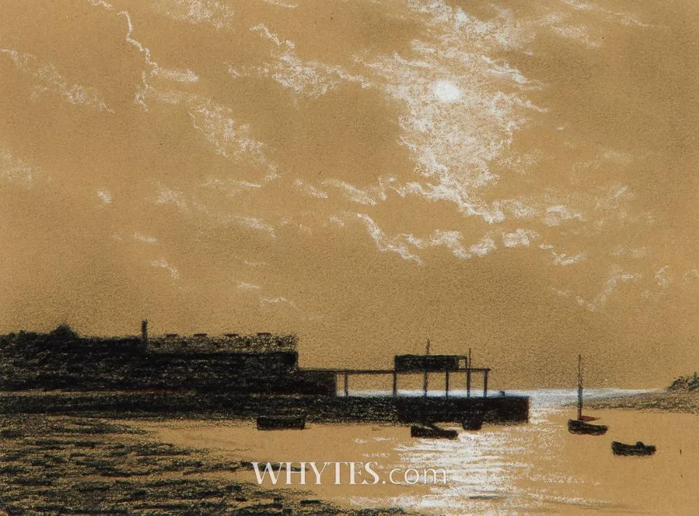Ciaran Clear, ROGERSTOWN PIER, RUSH, COUNTY DUBLIN, crayon