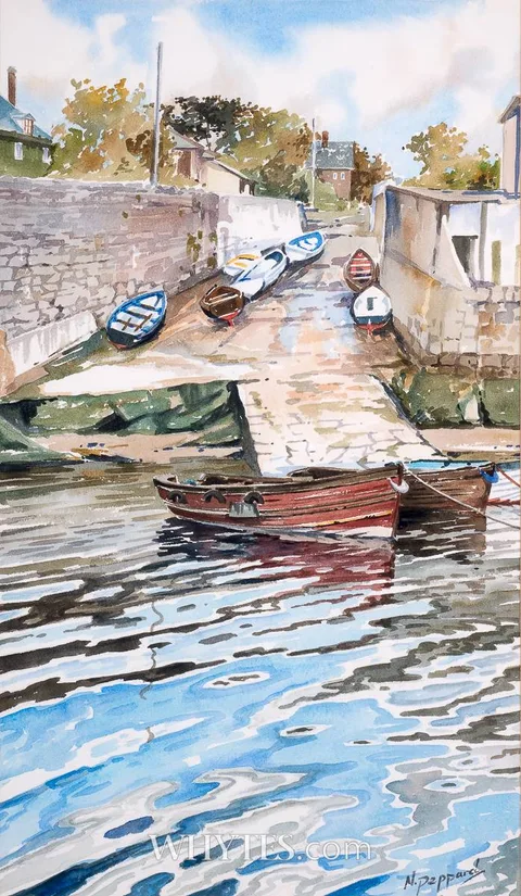 Naomi Peppard, COLIEMORE HARBOUR, DALKEY, COUNTY DUBLIN, watercolour
