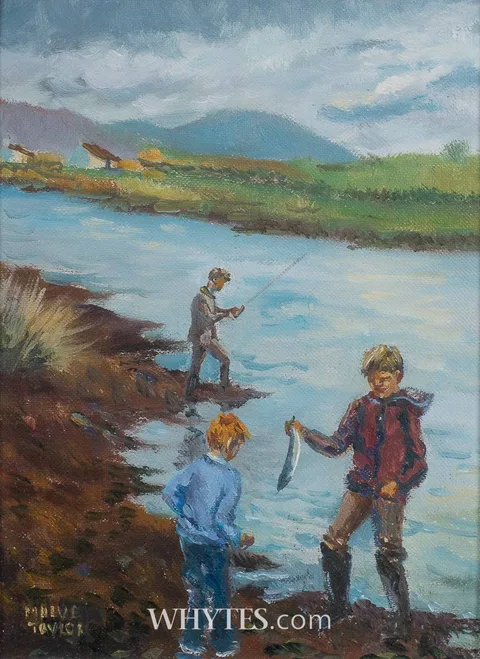 Maeve Taylor, THE CATCH, oil on canvas