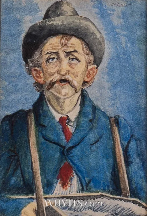 Harry Kernoff, LAVENDER MAN, MR. CLIFFORD, watercolour