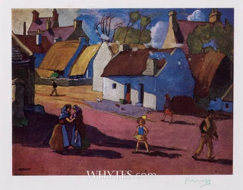Harry Kernoff, THE OLD CLADDAGH, GALWAY, 1933, print