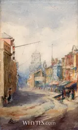 Lilian Lucy Davidson, STREET SCENE WITH VIEW OF CLOCK TOWER