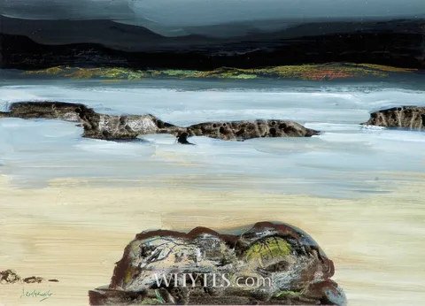 COASTAL SCENE by Arthur Armstrong, mixed media, sold Oct 2024