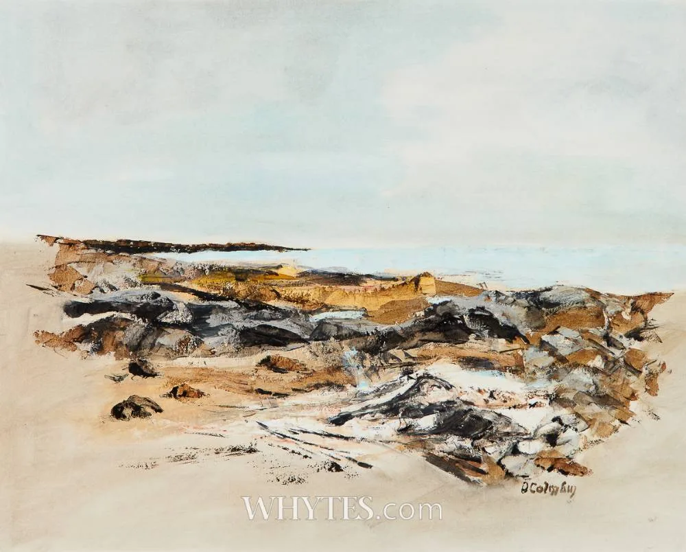 CONNEMARA SHORE by Séamus O'Colmáin, mixed media, offered Oct 2024