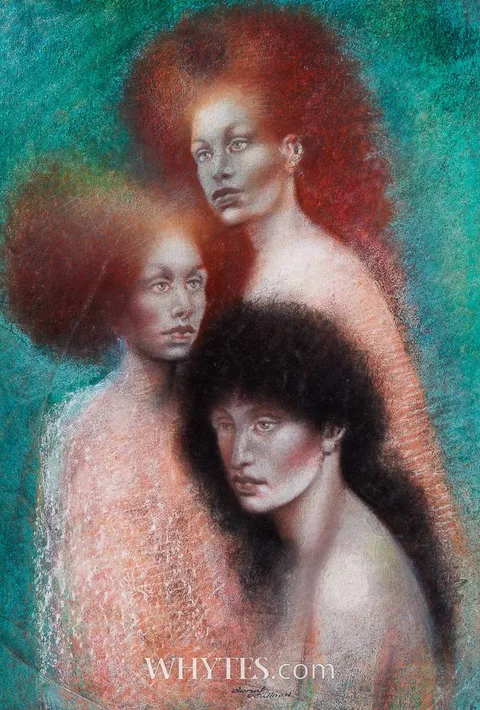 Donal O'Sullivan, FEMALE STUDIES, pastel