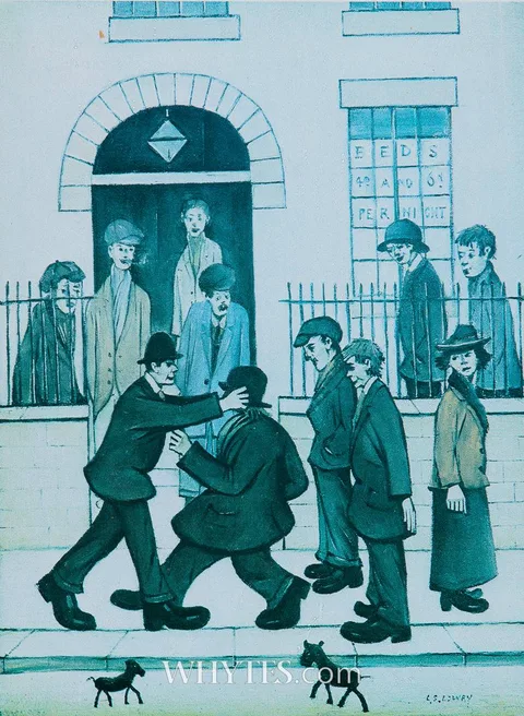 L. S. Lowry, A FIGHT, 1935 (REPRODUCTION PRINT), print
