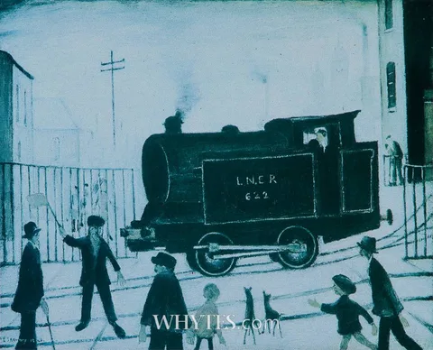 L. S. Lowry, LEVEL CROSSING, 1946 (REPRODUCTION PRINT), print