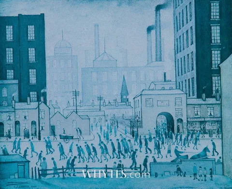 L. S. Lowry, COMING FROM THE MILL, 1930 (REPRODUCTION PRINT), print