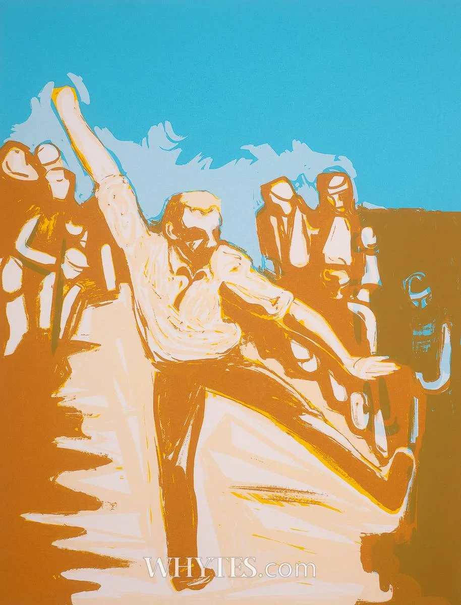 John B. Vallely, THE SCORE, 1979, screenprint; (no. 49 from an edition of 50)