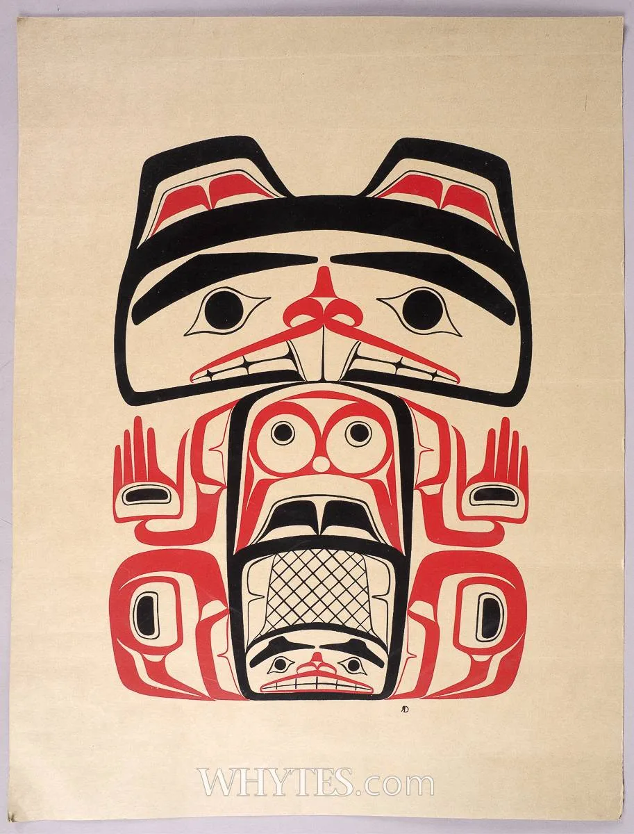 BEAVER by Robert Davidson, 1969, silkscreen print; (unframed), sold Oct 2024