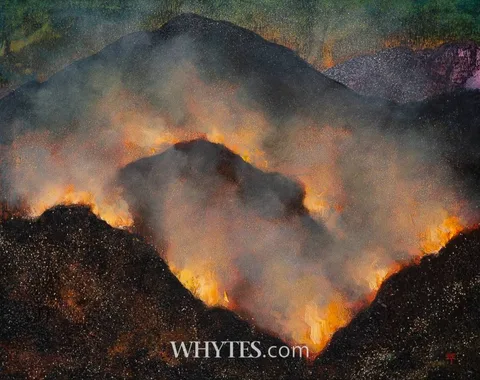Tim Goulding, MOUNTAIN FIRES, 2000, oil on canvas