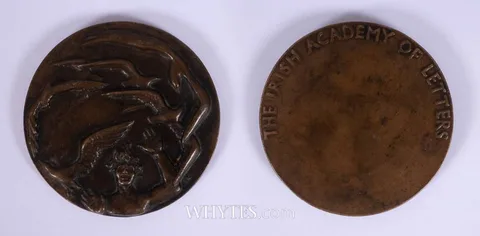 Maurice Lambert, THE LADY GREGORY MEDAL FOR THE IRISH ACADEMY OF LETTERS, 1934, cast bronze art medal; (from a limited edition of 17)