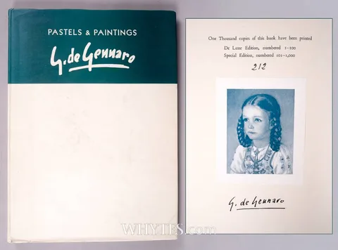 PASTELS AND PAINTINGS by Gaetano De Gennaro, limited edition book; (no. 212 from an edition of 1000), sold Oct 2024
