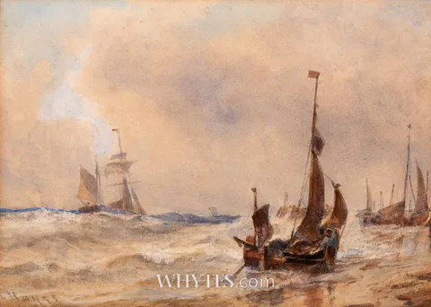 BEACON AT MONMOUTH, WALES by Edwin Hayes, watercolour, offered Oct 2024