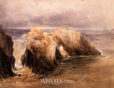 Andrew Nicholl, CARRICK-A-REDE, COUNTY ANTRIM, watercolour