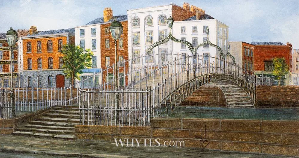 Brian Hayes, FOUR COURT'S, HA'PENNY BRIDGE and THE GRAND CANAL AT RANELAGH, 1994 [SET OF THREE], lithograph; (3)