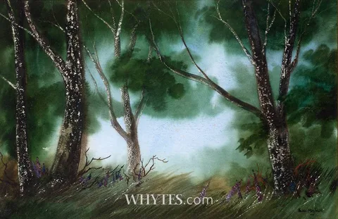 Susan Mary Webb, FOXGLOVES ON THE DEVIL'S GLEN, watercolour