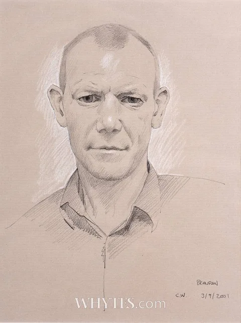 Conor Walton, BRENDAN, 2001, graphite and white chalk on Ingres paper