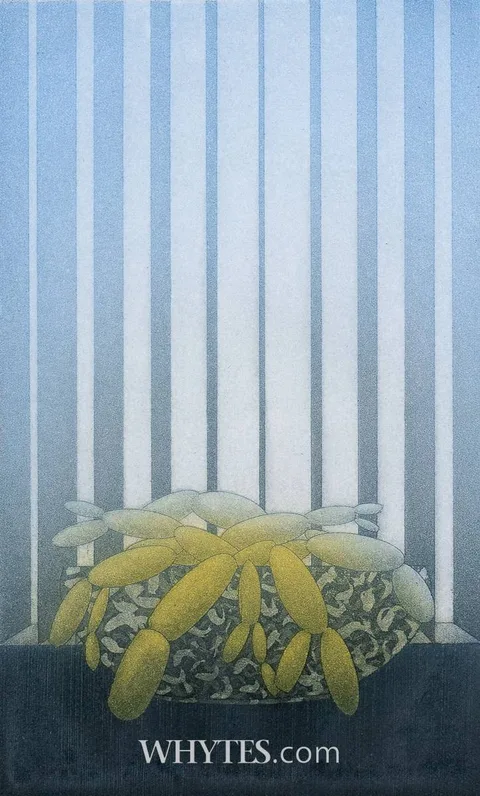 PLANT 4 by Martin Renton Ware, 1977, colour etching (no. 16 from an edition of 40), sold Oct 2024