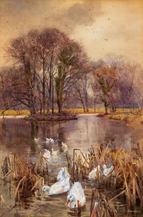 WATER PARTY, KILMURRY, 1891-2 by Mildred Anne Butler, watercolour heightened with white, offered Sep 2024