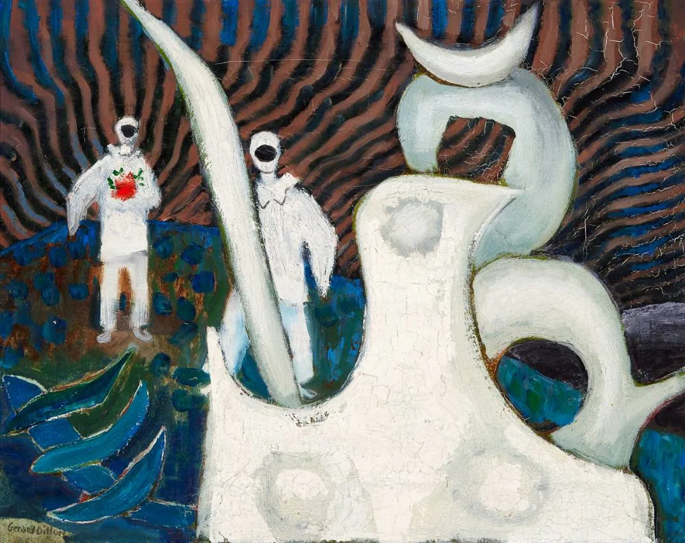 A STRANGE WORLD by Gerard Dillon, oil on canvas, offered Sep 2024