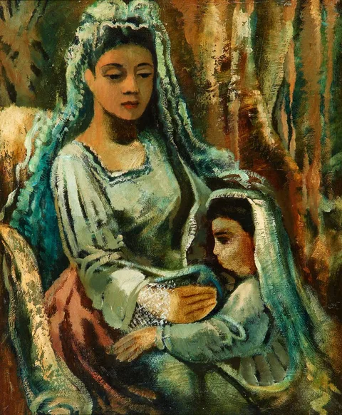 Daniel O'Neill, MOTHER AND CHILD, oil on canvas