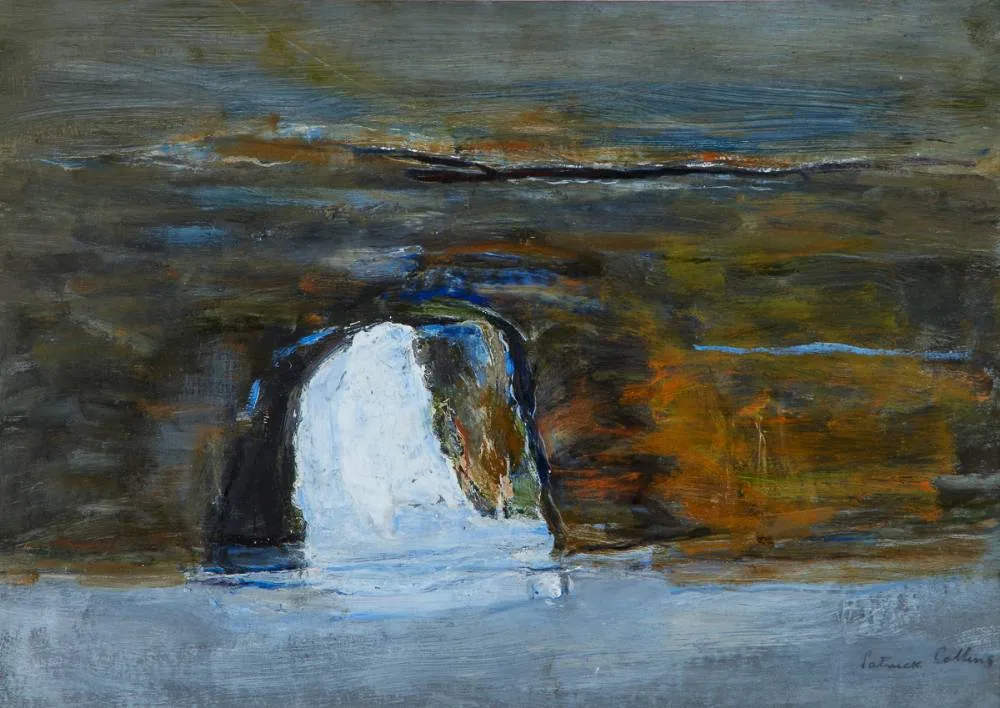LAKE RIVER by Patrick Collins, c.1967, oil on board, sold Sep 2024