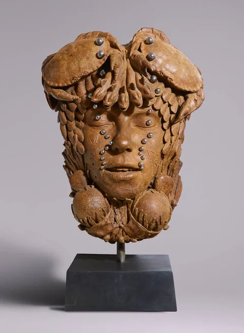 Rory Breslin, THE NOVEMBER MARINE MASK, bronze and stainless steel; (no. 1 from an edition of 3)