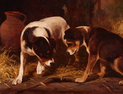 William Osborne, GONE TO GROUND, 1890, oil on board