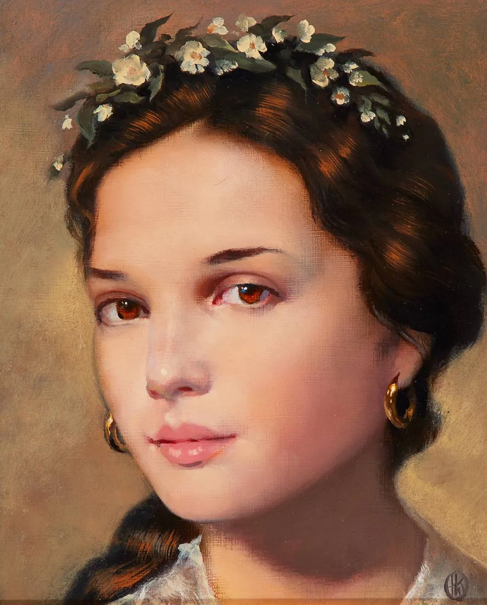 FLORA by Ken Hamilton, oil on board, sold Sep 2024