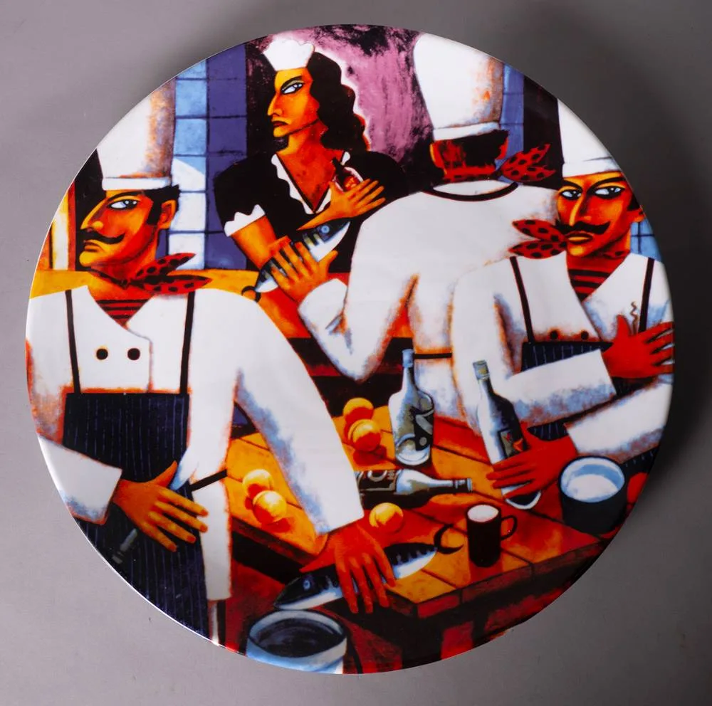 HELL'S KITCHEN by Graham Knuttel, 2010, printed fine porcelain plate; (no. 21 from an edition of 500), sold Jul 2024
