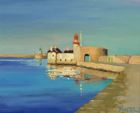 Tom Roche, MORNING, EAST PIER, DÚN LAOGHAIRE, COUNTY DUBLIN, oil on canvas