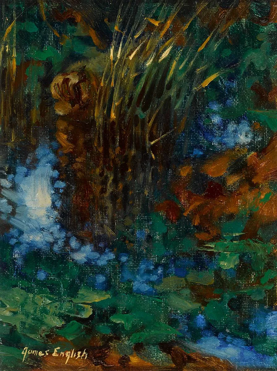 FOREST POOLS by James English, oil on canvas, offered Jul 2024
