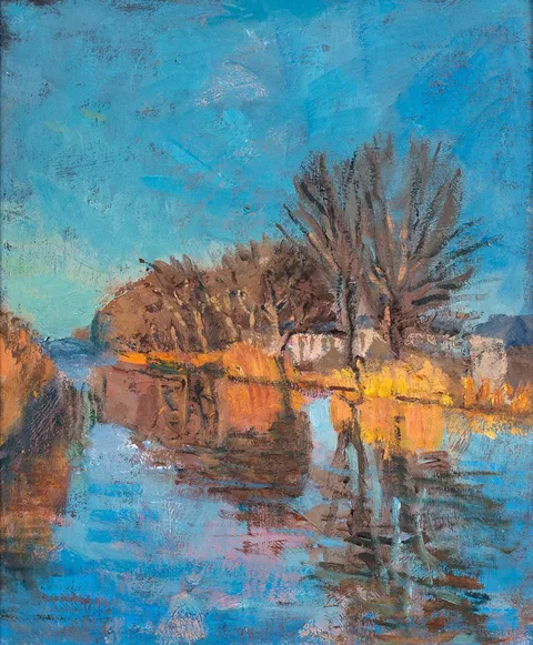 David Goldberg, CANAL, oil on board
