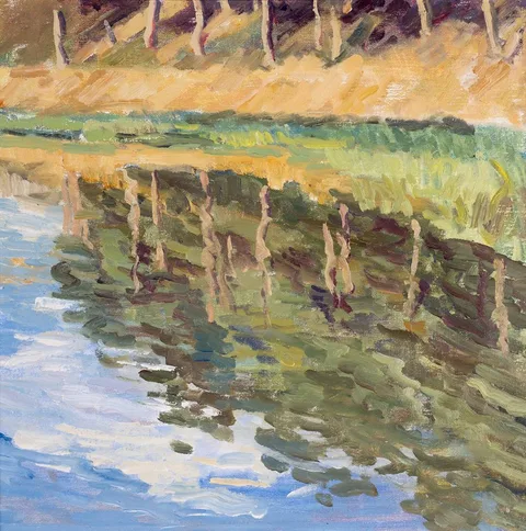 David Goldberg, REFLECTIONS, oil on board
