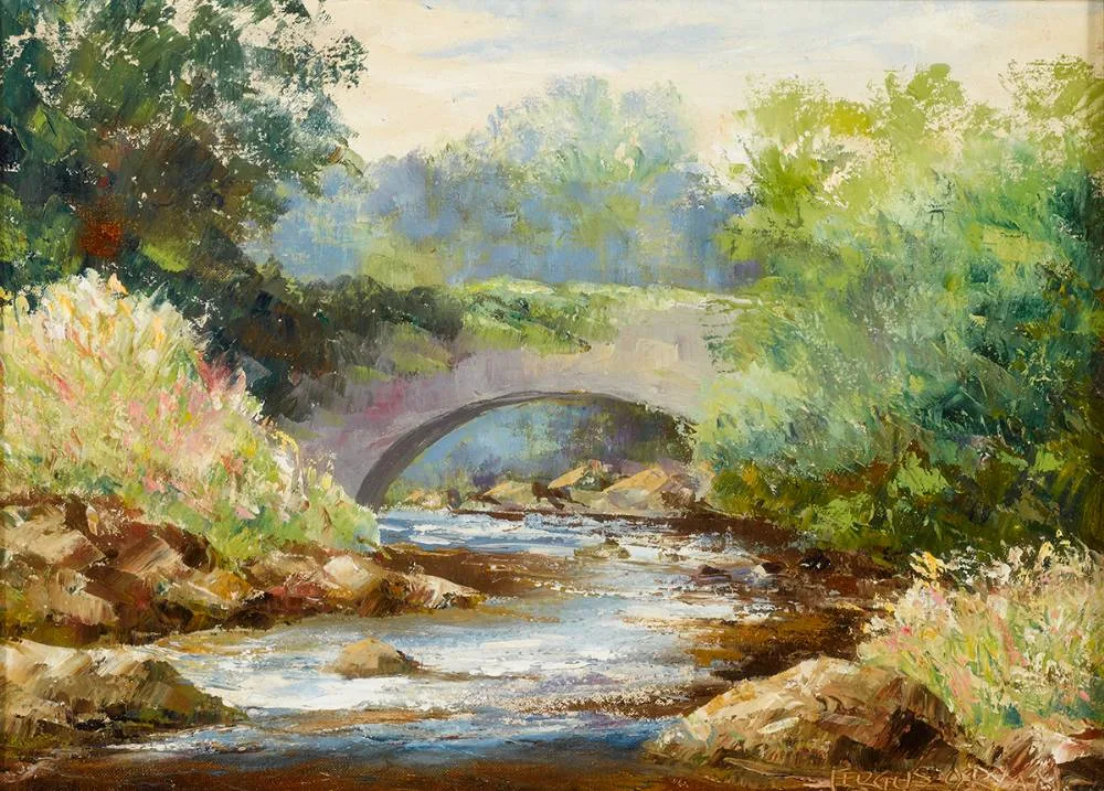 AVOCA, COUNTY WICKLOW by Fergus O'Ryan, oil on board, sold Jul 2024