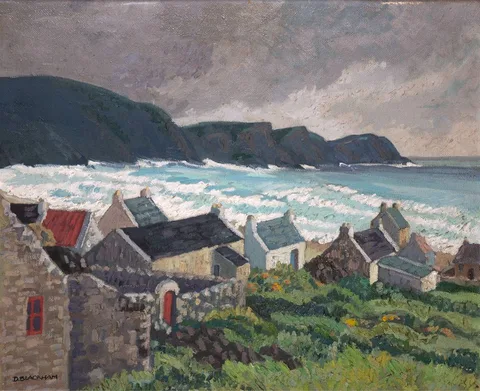Dorothy Blackham, STORMY DAY, KEEL, ACHILL, oil on board