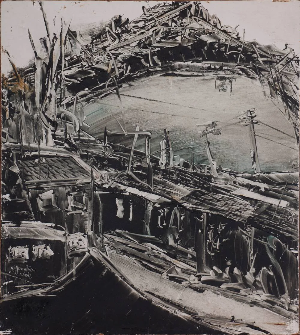 UNTITLED (A PAIR) by Jonathan Wade, oil on panel; (2); (unframed), sold Jul 2024