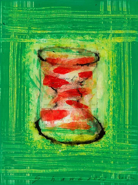 CHALICE by Neil Shawcross, 2003, mixed media on panel, offered Jul 2024