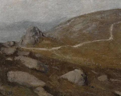 Colin Watson, MOUNTAIN PATH, oil on canvas board