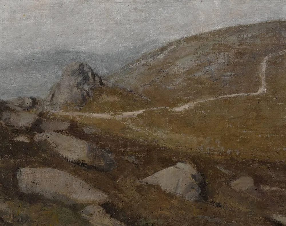MOUNTAIN PATH by Colin Watson, oil on canvas board, offered Jul 2024
