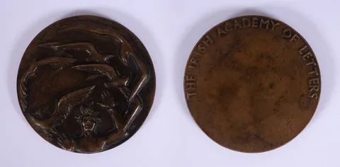 Maurice Lambert, THE LADY GREGORY MEDAL FOR THE IRISH ACADEMY OF LETTERS, 1934, cast bronze art medal; (from a limited edition of 17)
