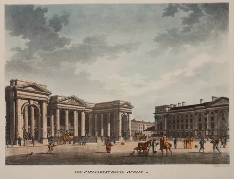 James Malton, A PICTURESQUE AND DESCRIPTIVE VIEW OF THE CITY OF DUBLIN (COLLECTION OF FOUR), hand-coloured aquatint; (4)
