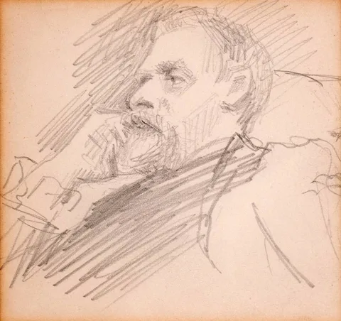 PORTRAIT OF A GENTLEMAN by Sarah Purser, pencil, sold Jul 2024